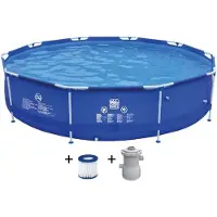 Wehncke Rahmen Pool 360X76 Cm Blau