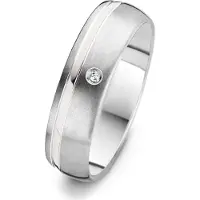 Danish design - Ring - Damen - IJ138R1D-53 - Lynge - Titanium - Diamanten - Weite 53