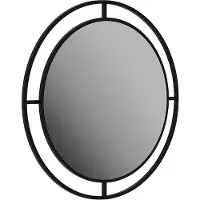 Decortie | Wandspiegel Elma Schwarz Metall 57x57x2 cm | NADUVI