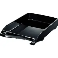Leitz Briefablage Elegant A4 Kunststoff schwarz Packung mit 4 Stück