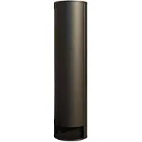 LUCANDE Steckdosensäule Corban, Tür, 2 Steckdosen, IP44 Corban, schwarz, Aluminium, Modern