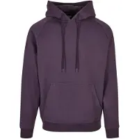 Urban Classics lässiger Herren Hoodie Rippbündchen Kapuze 380 g/m² mit Baumwolle Violett