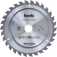 Kwb Rundsavsklinge, TCT, medium, Ø160/Ø30 mm, 30 tænder