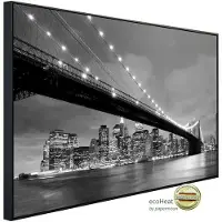 Papermoon Infrarotheizung »EcoHeat - New York Brücke Schwarz + Weiss«, Matt-Effekt - bunt