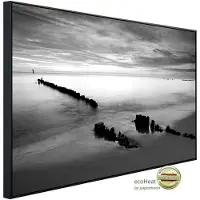 Papermoon Infrarotheizung »EcoHeat - Strand Schwarz + Weiss«, Matt-Effekt - bunt