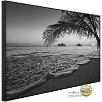 Papermoon Infrarotheizung »EcoHeat - Strand Schwarz + Weiss«, Matt-Effekt - bunt