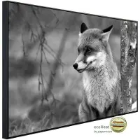 Papermoon Infrarotheizung »EcoHeat - Fuchs Schwarz + Weiss «, Matt-Effekt - bunt