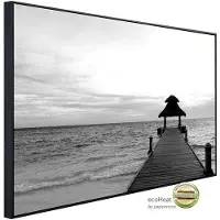 Papermoon Infrarotheizung »EcoHeat - Strand schwarz + weiss«, Matt-Effekt - bunt