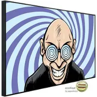 Papermoon Infrarotheizung »EcoHeat - Hypno Googles Man«, Matt-Effekt - bunt