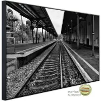 Papermoon Infrarotheizung »EcoHeat - Bahnsteig Schwarz + Weiss«, Matt-Effekt - bunt