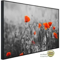 Papermoon Infrarotheizung »EcoHeat - Rote Mohnblumen«, Matt-Effekt - bunt