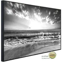Papermoon Infrarotheizung »EcoHeat - Strand Schwarz + Weiss«, Matt-Effekt - bunt