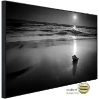 Papermoon Infrarotheizung »EcoHeat - Strand Schwarz + Weiss«, Matt-Effekt - bunt