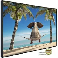 Papermoon Infrarotheizung »EcoHeat - Elefant auf Hängematte an Strand«, Matt-Effekt - bunt