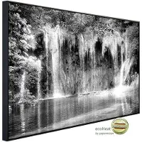 Papermoon Infrarotheizung »EcoHeat - Wasserfall Schwarz + Weiss«, Matt-Effekt - bunt