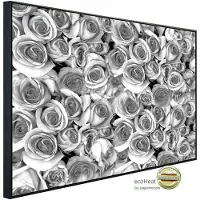 Papermoon Infrarotheizung »EcoHeat - graue Rosen«, Matt-Effekt - bunt