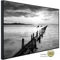 Papermoon Infrarotheizung »EcoHeat - Strand Schwarz + Weiss«, Matt-Effekt - bunt