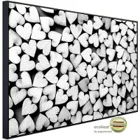 Papermoon Infrarotheizung »EcoHeat - Herzen Schwarz + Weiss«, Matt-Effekt - bunt