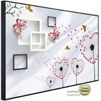 Papermoon Infrarotheizung »EcoHeat - Muster mit Schmetterl. + Herzen«, Matt-Effekt - bunt
