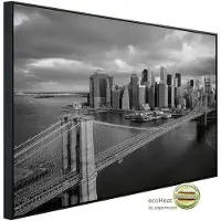 Papermoon Infrarotheizung »EcoHeat - Brooklyn Bridge schwarz / weiss«, Matt-Effekt - bunt