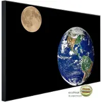 Papermoon Infrarotheizung »EcoHeat - Erde und Mond«, Matt-Effekt - bunt