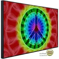 Papermoon Infrarotheizung »EcoHeat - Psychedelisches Friedenszeichen«, Matt-Effekt - bunt