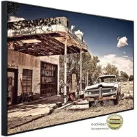Papermoon Infrarotheizung »EcoHeat - Verlassene Tankstelle«, Matt-Effekt - bunt