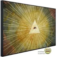 Papermoon Infrarotheizung »EcoHeat - Abstrakt Dreieick mit Auge«, Matt-Effekt - bunt