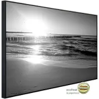 Papermoon Infrarotheizung »EcoHeat - Strand schwarz + weiss«, Matt-Effekt - bunt