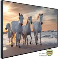 Papermoon Infrarotheizung »EcoHeat - Pferde am strand«, Matt-Effekt - bunt