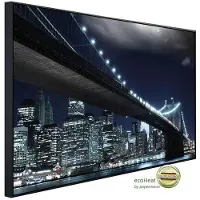 Papermoon Infrarotheizung »EcoHeat - Brooklyn Bridge bei Nacht«, Matt-Effekt - bunt