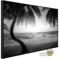 Papermoon Infrarotheizung »EcoHeat - Strand Schwarz + Weiss«, Matt-Effekt - bunt
