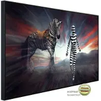 Papermoon Infrarotheizung »EcoHeat - Surreale Zebrafrau«, Matt-Effekt - bunt