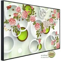 Papermoon Infrarotheizung »EcoHeat - Muster mit Blumen«, Matt-Effekt - bunt