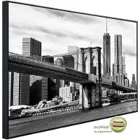 Papermoon Infrarotheizung »EcoHeat - Brooklyn Bridge Schwarz + Weiss«, Matt-Effekt - bunt