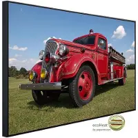 Papermoon Infrarotheizung »EcoHeat - Vintage Feuerwehrauto«, Matt-Effekt - bunt