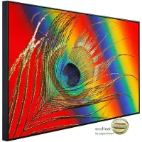 Papermoon Infrarotheizung »EcoHeat - Straussfeder«, Matt-Effekt - bunt