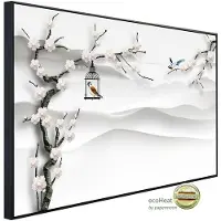Papermoon Infrarotheizung »EcoHeat - Ast mit Vogelkäfig«, Matt-Effekt - bunt