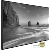 Papermoon Infrarotheizung »EcoHeat - Strand Schwarz + Weiss«, Matt-Effekt - bunt