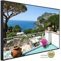 Papermoon Infrarotheizung »EcoHeat - Capri Balkon Blick«, Matt-Effekt - bunt