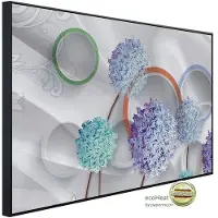 Papermoon Infrarotheizung »EcoHeat - Muster mit Blumen und Ringen«, Matt-Effekt - bunt
