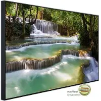 Papermoon Infrarotheizung »EcoHeat - Waldwasserfall Laos«, Matt-Effekt - bunt