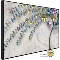 Papermoon Infrarotheizung »EcoHeat - Muster mit Blumen«, Matt-Effekt - bunt
