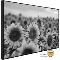 Papermoon Infrarotheizung »EcoHeat - Sonnenblumen Schwarz + Weiss«, Matt-Effekt - bunt