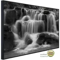Papermoon Infrarotheizung »EcoHeat - Wasserfall Schwarz + Weiss«, Matt-Effekt - bunt