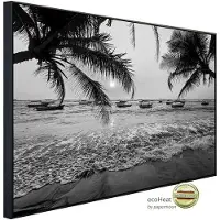 Papermoon Infrarotheizung »EcoHeat - Strand Schwarz + Weiss«, Matt-Effekt - bunt