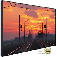 Papermoon Infrarotheizung »EcoHeat - Zugschienen mit Sonnenuntergang«, Matt-Effekt - bunt