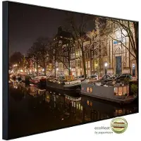 Papermoon Infrarotheizung »EcoHeat - Nacht in Amsterdam«, Matt-Effekt - bunt