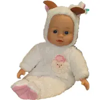 Toi-Toys 02025B BEAU Babypuppe – Kuschelpuppe im Schaf-Anzug für Kinder ab 24 Monaten