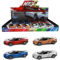 Toi-Toys Auto Welly Mclaren GT kov/plast 11cm na zptné nataení 4 barvy 12 ks v boxu